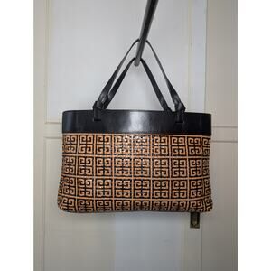 Givenchy 4 G Antigona Leather Orange & Dark Brown Handbag w/ Baby Pouchette